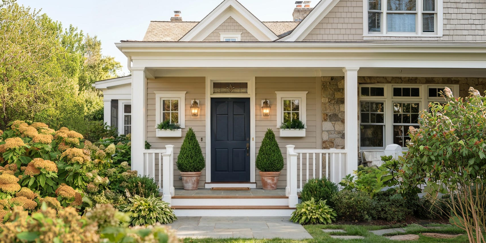 Home exterior with new windows and doors for a window and door estimate