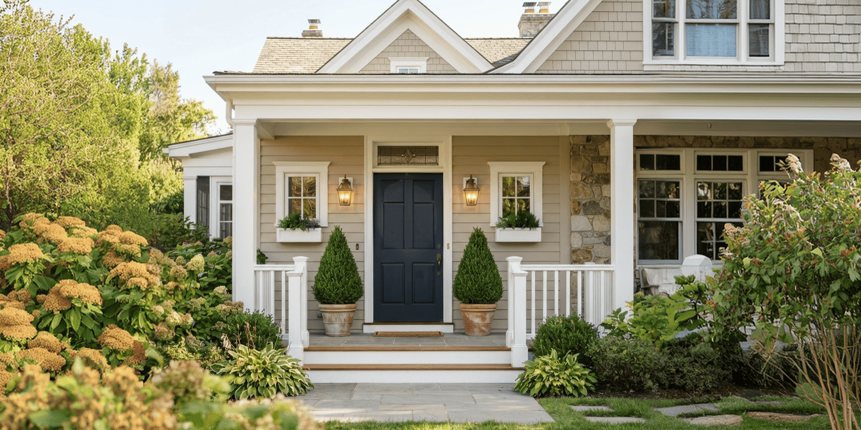 Home exterior with new windows and doors for a window and door estimate